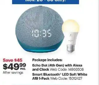 Best Buy Echo Dot (4th Gen) with Alexa offer