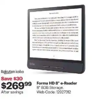Best Buy Forma HD 8 e-Reader offer