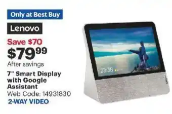 Best Buy 7" Smart Display with Google Assistant offer