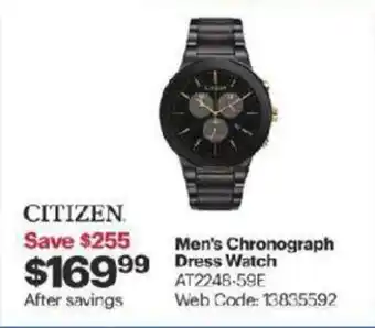 Best Buy Men's Chronograph Dress Watch offer
