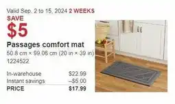 Costco Passages comfort mat offer