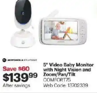 Best Buy 5" Video Baby Monitor with Night Vision offer