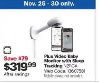 Best Buy Plus Video Baby Monitor with Sleep Tracking offer