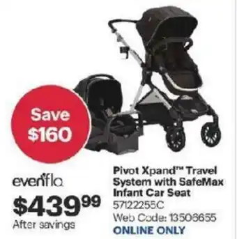 Best Buy Pivot Xpand Travel System with SafeMax Infant Car Seat offer
