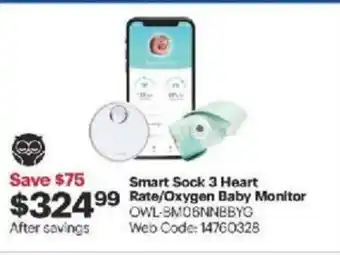 Best Buy Smart Sock 3 Heart Rate/ Oxygen Baby Monitor offer