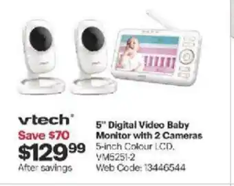Best Buy 5 Digital Video Baby Monitor with 2 Cameras offer