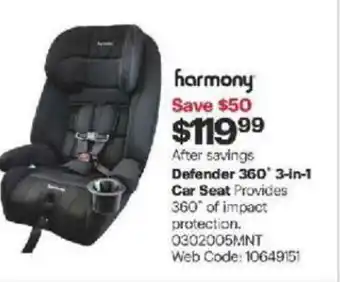 Best Buy Defender 360 3-in-1 Car Seat offer