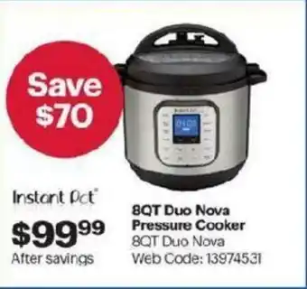 Best Buy 8QT Duo Nova Pressure Cooker offer