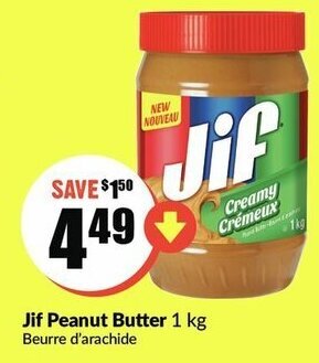 FreshCo Jif Peanut Butter offer