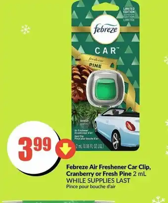 FreshCo Febreze Air Freshener Car Clip offer