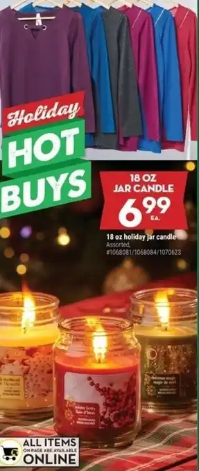 Giant Tiger 18 Oz Holiday Jar Candle offer