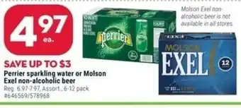 Giant Tiger Perrier Sparkling Water or Molson offer