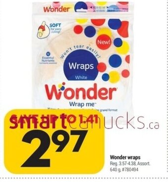Giant Tiger Wonder Wraps offer