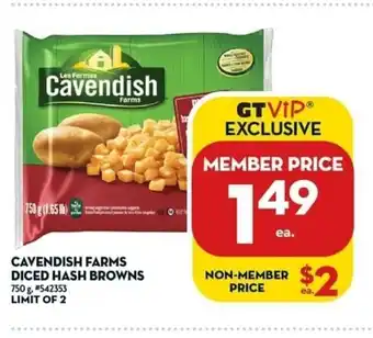 Giant Tiger Cavendish Farms Diced Hash Browns offer