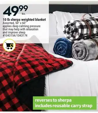 Giant Tiger 10lb Sherpa Weighted Blanket offer