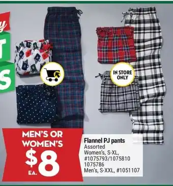 Giant Tiger Flannel PJ Pants offer