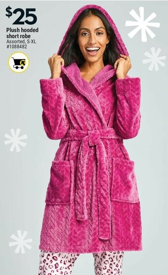 Giant Tiger Plush Hooded Short Robe offer