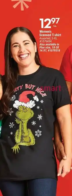 Giant Tiger Women's Licensed T-Shirt offer