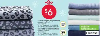 Giant Tiger 27x50 Leopard Jacquard Towel offer