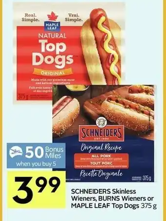 IGA Schneiders Skinless offer