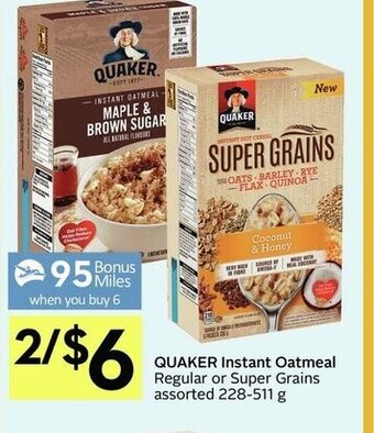 IGA Quaker Instant Oatmeal offer