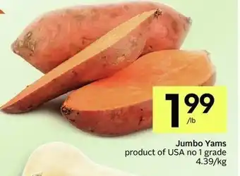 IGA Jumbo Yams offer