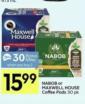 IGA Nabob or Maxwell House Coffee Pods offer