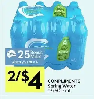 IGA Compliments Spring Water offer