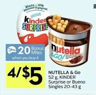 IGA Nutella & Go offer
