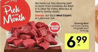 IGA Stewing Beef offer