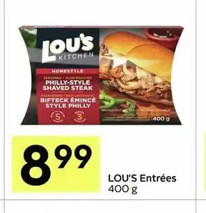 IGA Lou's Entrées offer