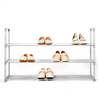 Walmart 3-Tier Shoe Rack Organizer 18 Pairs Shoe Storage Organizer Cabinet, 35" L x 11.6" W x 20.87" H offer