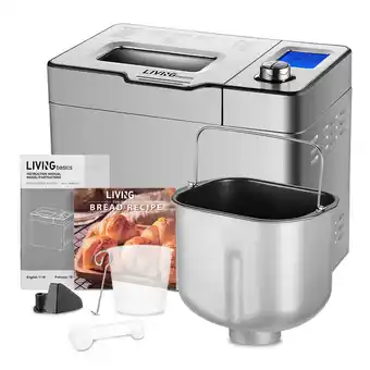 Walmart Programmable Bread Maker Machine, 2LB XL 25-in-1 Bread Maker with Fruit Nut Dispenser, Nonstick Ceramic Pan & Shortcut knob, offer