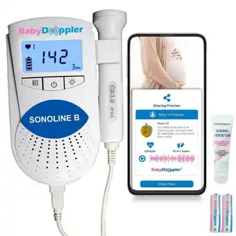 Walmart Sonoline B Baby Heart Rate Monitor Blue 3MHz Probe, Baby Heart Monitor, Backlight LCD, Gel by Baby Doppler offer