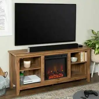 Walmart Manor Park Minimal Farmhouse Fireplace TV Stand for TV's up to 64"- Multiple Finishes offer