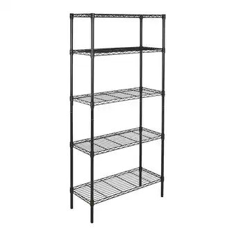 Walmart SortWise 5-Shelf Shelving Unit Storage Organizer Heavy Duty Shelf Rack with adjustable feet offer