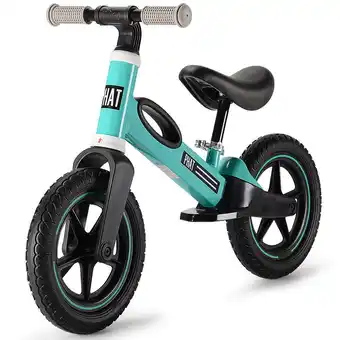 Walmart 12" Kids Balance Bike Toddlers Training Bike Running Bicycle for for 3-6 Year Old, Adjustable Handlebar and Seat (Green) offer