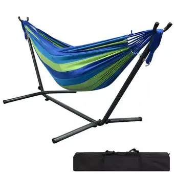Walmart 9Ft Double Hammock with Space Saving Steel Stand for Travel Beach/Yard/Outdoor offer