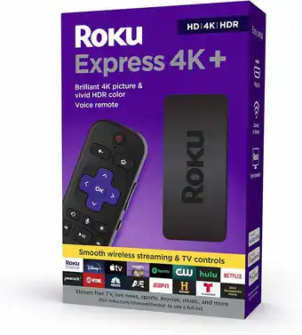 Walmart Roku Express 4K+ 2021 - Streaming Media Player HD/4K/HDR with Smooth Wireless Streaming - Brand New offer