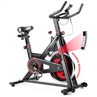 Walmart Goplus Stationary Exercise Magnetic Cycling Bike 30Lbs Flywheel Home Gym Cardio Workout offer