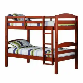 Walmart Manor Park Classic Solid Wood Twin Over Twin Bunk Bed offer
