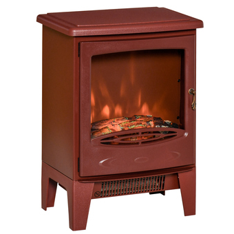 Walmart HOMCOM Electric Fireplace Stove, Free standing Fireplace Heater with Realistic Flame Effect, Overheat Safety Protection, 750W offer