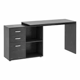 Walmart HOMCOM L-Shaped Corner Straight Writing Desk with Storage Shelf, Drawer, Home Office PC Table Computer Workstation, White offer