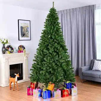 Walmart 9FT PVC Artificial Christmas Tree 2132 Tips Premium Hinged w/ Solid Metal Legs offer