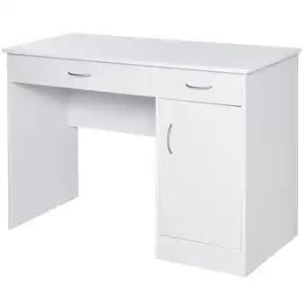Walmart HOMCOM Stylish Computer Study Writing Desk Workstation Table with Two Drawers & Locker for Home Office & Study, Black offer