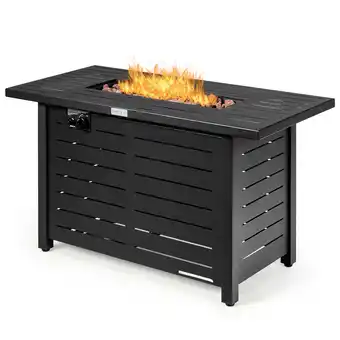 Walmart Gymax 42'' Rectangular Propane Gas Fire Pit 60,000 Btu Heater Outdoor Table W/ Cover offer