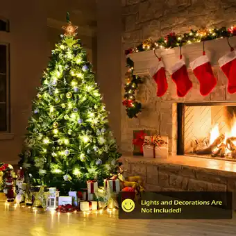 Walmart Costway 6ft Hinged Artificial Christmas Tree Unlit Douglas Full Fir Tree w/ 1355 Tips offer