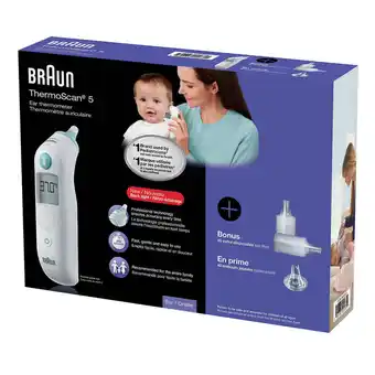 Walmart Braun ThermoScan 5 Ear Thermometer with Back Light Display offer