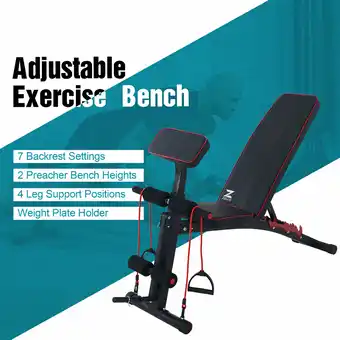 Walmart Adjustable Home Gym Weight Bench Multifunctional Exercise Workout Equipment offer