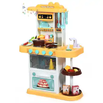 Walmart Gymax Kitchen Playset Kids Play Kitchen Toy Accessories Set w/Realistic Lights &Sounds offer
